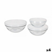 Set de Cuencos Duralex Lys Con Tapa 3 Piezas (4 Unidades)  