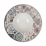 Plato Hondo La Mediterránea Grecia Porcelana Ø 28 cm (6 Unidades)