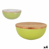 Cuenco Percutti Legno percutti Verde Bambú Con Tapa (4 Unidades)